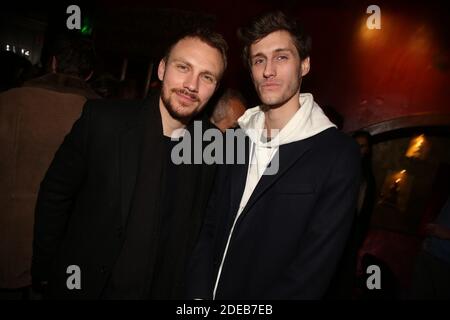 Roby Schinasi et Jean-Baptiste Maunier lors de l'After Party du film 'con Bébé', au Buddha Bar organisé par five Eyes produzione a Paris, France le 11 Mars 2019. Foto di Jerome Domine/ABACAPRESS.COM Foto Stock