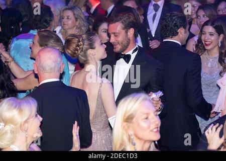 Pierre Casiraghi e Beatrice Casiraghi partecipano alla Rose Ball 2019 allo Sporting di Monaco. Foto di Palais Principer/Olivier Huitel/SBM/ABACAPRESS.COM Foto Stock