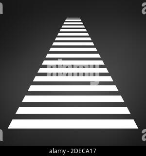 icona del crosswalk, segnale stradale, strisce. Illustrazione vettoriale dello stock isolata Illustrazione Vettoriale