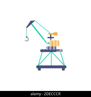Icona della gru di carico porta. Elemento semplice dalla raccolta delle porte. Creative Port Caricando Crane icona per web design, modelli, infografiche e altro ancora Illustrazione Vettoriale