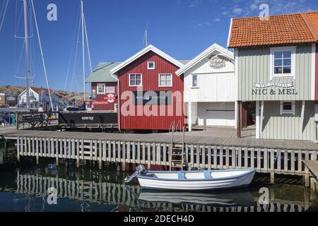 Geografia / viaggio, Svezia, Bohuslaen, Smoegen, negozi sul lungomare del porto sul porto, Vaestra Go, Additional-Rights-Clearance-Info-non-disponibile Foto Stock