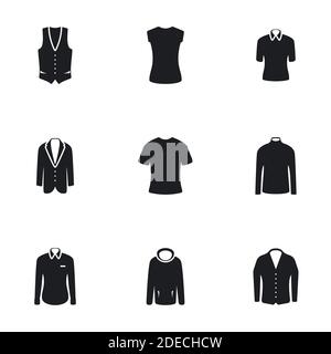 Abbigliamento da uomo. Sfondo bianco Illustrazione Vettoriale