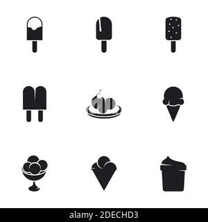 Illustrazione vettoriale su un tema gelato. Sfondo bianco Illustrazione Vettoriale