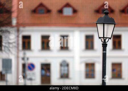 Una piccola città nel centro della Lituania con una bella città vecchia, Kedainiai Foto Stock