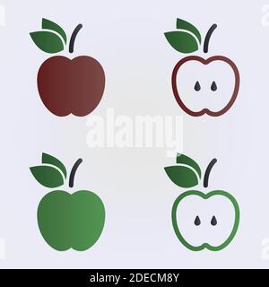 Illustrazione di mele .Vector Illustrazione Vettoriale