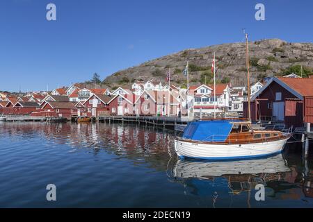 Geografia / viaggio, Svezia, Bohuslaen, Hunnebo Beach, Svezia case sul porto di Hunnebo Beach, B, diritti aggiuntivi-clearance-Info-non-disponibile Foto Stock