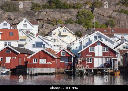 Geografia / viaggio, Svezia, Bohuslaen, Hunnebo Beach, Svezia case sul porto di Hunnebo Beach, B, diritti aggiuntivi-clearance-Info-non-disponibile Foto Stock