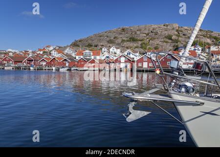 Geografia / viaggio, Svezia, Bohuslaen, Hunnebo Beach, Svezia case sul porto di Hunnebo Beach, B, diritti aggiuntivi-clearance-Info-non-disponibile Foto Stock