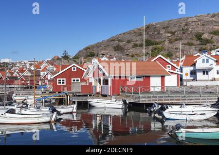 Geografia / viaggio, Svezia, Bohuslaen, Hunnebo Beach, Svezia case sul porto di Hunnebo Beach, B, diritti aggiuntivi-clearance-Info-non-disponibile Foto Stock