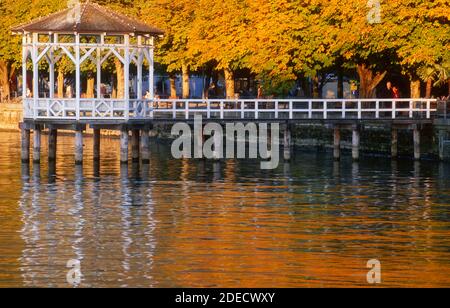 Geografia / viaggio, Austria, Vorarlberg, Bregenz, ponte pedonale per il padiglione in mare, diritti aggiuntivi-clearance-Info-non-disponibile Foto Stock