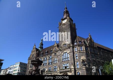 Wuppertal città in Germania. Municipio principale (Rathaus) nel quartiere di Elberfeld. Foto Stock