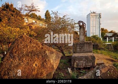 Il Giardino dei ricordi nel porto interno di Duisburg, Germania, Nord Reno-Westfalia, Ruhr Area, Duisburg Foto Stock