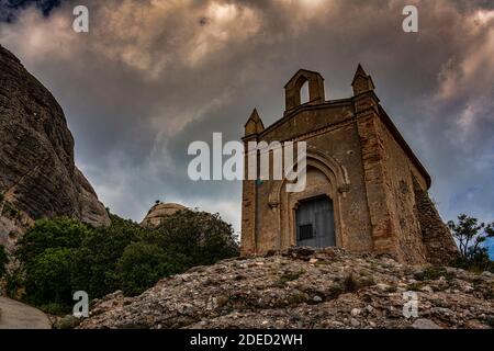 Ermita de Sant Joan, eremo di San Giovanni, monastero di Montserrat, provincia di Barcellona, Catalogna, Spagna Foto Stock