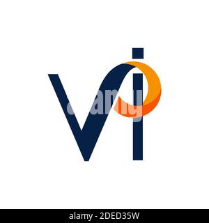 Grande creatività personalizzata moderna potente V logo iniziale Letter design concetto grafico vettoriale Illustrazione Vettoriale