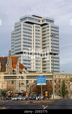 Hochhaus der Deutsche Rentenversicherung am Hohenzollerndamm, Berlino Foto Stock