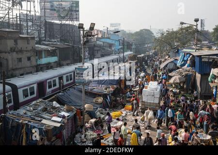 Mercato dei fiori di Kolkata Foto Stock