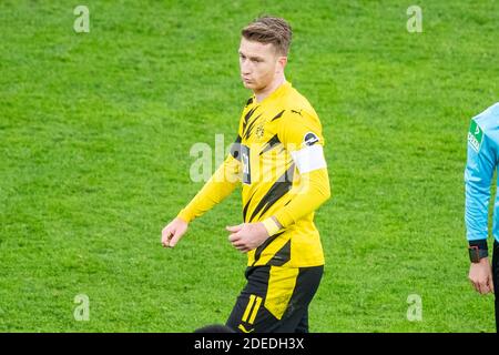 Marco REUS (DO) è deluso, calcio 1 Bundesliga, 9 ° giorno di partita, Borussia Dortmund (DO) - 1 ° FC Colonia (K) 1: 2, il 28 novembre 2020 a Dortmund/Germania. LE NORMATIVE DFL VIETANO QUALSIASI USO DI FOTOGRAFIE COME SEQUENZE DI IMMAGINI E/O QUASI-VIDEO.SOLO PER USO EDITORIALE. Solo per scopi giornalistici! ¬ | utilizzo in tutto il mondo Foto Stock