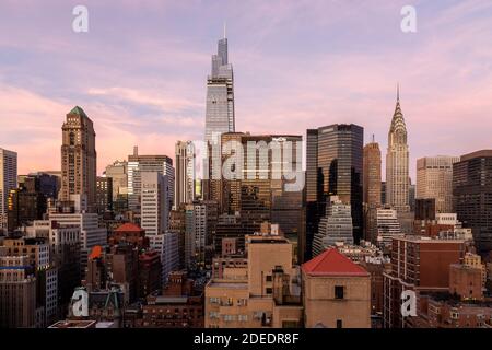 Skyline di Midtown Manhattan con One Vanderbilt, New York Foto Stock