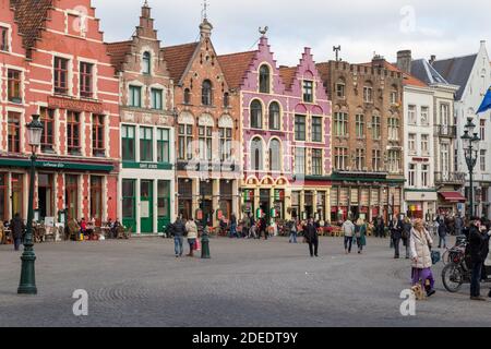 Belford torre Bruges, torre campanaria, Brugge centro città, bruges centro città Belgica Europa Unione europea capitale delle Fiandre europee lingua olandese fiamminga Foto Stock