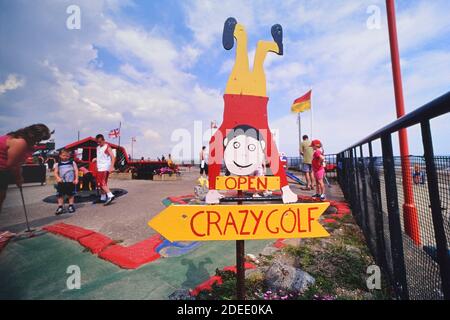 Crazy golf. Mablethorpe. Lincolnshire. In Inghilterra. Regno Unito Foto Stock