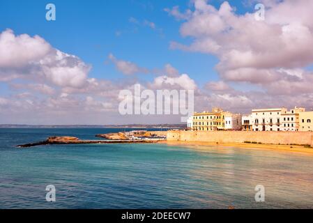 Vista panoramica di Gallipoli, Italia Foto Stock