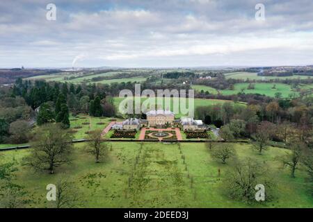 Veduta aerea del drone di Dumfries House Cumnock East Ayrshire Foto Stock