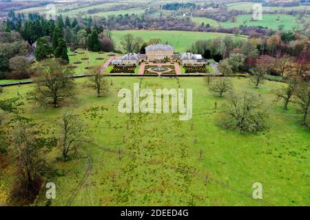 Veduta aerea del drone di Dumfries House Cumnock East Ayrshire Foto Stock