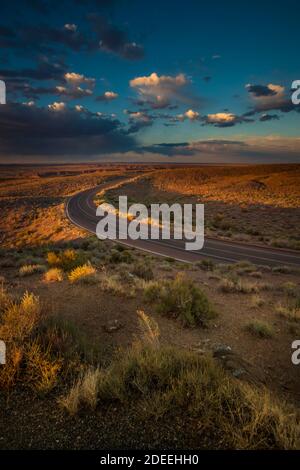 Curva sulla Route 66 Foto Stock