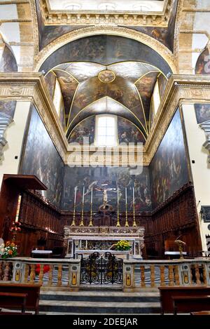 interno della basilica cattedrale di s.. Agata v. m. XVII secolo - 3 maggio 2018 Gallipoli Salento Italia Foto Stock