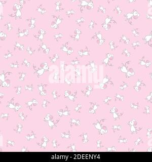 Cartoon carino mouse vettore seamless pattern illustrazione dello sfondo Illustrazione Vettoriale