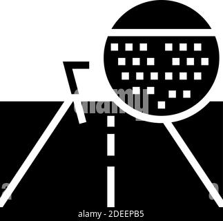 immagine vettoriale dell'icona glifo stradale asfaltata Illustrazione Vettoriale