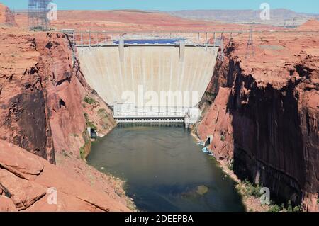 Glen Canyon Dam sul fiume Colorado Foto Stock