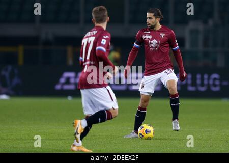 Torino, Italia. torino, Italia, Stadio Olimpico Grande Torino, 30 Nov 2020, Ricardo Rodriguez (Torino FC) durante Torino FC vs UC Sampdoria - Calcio italiano Serie A match Credit: Francesco Scaccianoce/LPS/ZUMA Wire/Alamy Live News 2020 Foto Stock