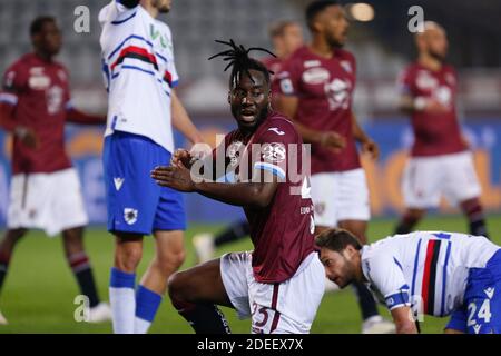 Torino, Italia. torino, Italia, Stadio Olimpico Grande Torino, 30 Nov 2020, Soualiho Meite (Torino FC) durante Torino FC vs UC Sampdoria - Calcio italiano Serie A match Credit: Francesco Scaccianoce/LPS/ZUMA Wire/Alamy Live News 2020 Foto Stock