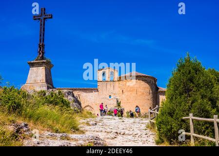 Il priorato di San Frutos, oggi noto come eremo di San Frutos, è i resti di un antico complesso monastico situato nella provincia di Segovia e. Foto Stock