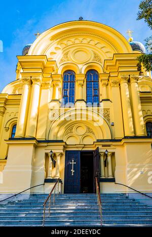 Cattedrale Metropolitana del Santo e uguale agli Apostoli Maria Maddalena è una cattedrale polacca ortodossa, situata al. Solidarnosci 52 a Varsavia, Foto Stock
