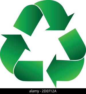 Frecce di riciclaggio, simbolo di riciclaggio, ambiente, logo Illustrazione Vettoriale