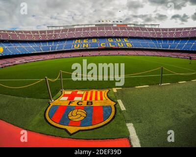 Nou Camp Stadium, Barcellona, Spagna Foto Stock