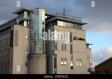 Edificio Cellmark nel porto di Lilla Bommen a Goteborg Foto Stock