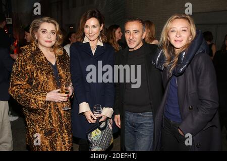 Catherine Deneuve, Elsa Zylberstein, Elie Semoun e Sylvie Testud partecipano al lancio del libro Alejandro G. Roemmers "le Retour du Jeune Prince" presso l'Atelier des Lumieres, a Parigi, Francia, il 10 aprile 2019. Foto di Jerome Domine/ABACAPRESS.COM Foto Stock