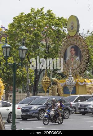 Bangkok si sta preparando per l'evento, il quartiere del Palazzo reale, l'incoronazione del Re di Thailandia, Rama X, sua Maha Vajiralongkorn Bodindradebayavarangkun, Bangkok, Thailandia. 2 maggio 2019. Foto di Loic Baratoux/ABACAPRESS.COM Foto Stock