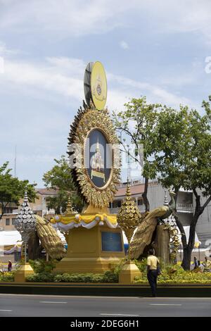 Bangkok si sta preparando per l'evento, il quartiere del Palazzo reale, l'incoronazione del Re di Thailandia, Rama X, sua Maha Vajiralongkorn Bodindradebayavarangkun, Bangkok, Thailandia. 2 maggio 2019. Foto di Loic Baratoux/ABACAPRESS.COM Foto Stock