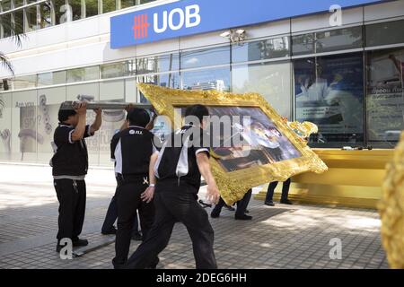 Bangkok si sta preparando per l'evento, il quartiere del Palazzo reale, l'incoronazione del Re di Thailandia, Rama X, sua Maha Vajiralongkorn Bodindradebayavarangkun, Bangkok, Thailandia. 2 maggio 2019. Foto di Loic Baratoux/ABACAPRESS.COM Foto Stock