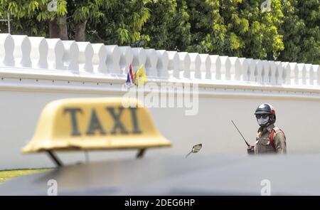 Bangkok si sta preparando per l'evento, il quartiere del Palazzo reale, l'incoronazione del Re di Thailandia, Rama X, sua Maha Vajiralongkorn Bodindradebayavarangkun, Bangkok, Thailandia. 2 maggio 2019. Foto di Loic Baratoux/ABACAPRESS.COM Foto Stock