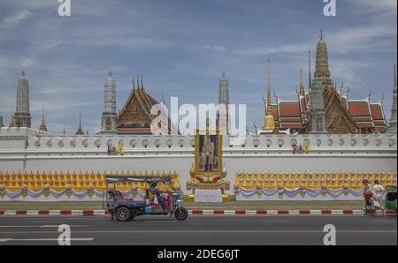 Bangkok si sta preparando per l'evento, il quartiere del Palazzo reale, l'incoronazione del Re di Thailandia, Rama X, sua Maha Vajiralongkorn Bodindradebayavarangkun, Bangkok, Thailandia. 2 maggio 2019. Foto di Loic Baratoux/ABACAPRESS.COM Foto Stock