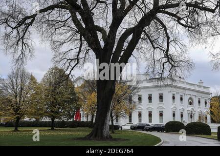 Washington, Stati Uniti. 30 novembre 2020. Il lato nord della Casa Bianca è visto lunedì 30 novembre 2020 a Washington, DC. Foto di Oliver Contreras/UPI Credit: UPI/Alamy Live News Foto Stock