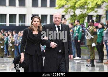 Il Principe Carlos di Borbone-Parma e Annemarie Gualthérie van Weezel ai funerali del Granduca Jean di Lussemburgo presso la Cattedrale Notre-Dame di Lussemburgo a Lussemburgo il 4 maggio 2019. Il Granduca Jean di Lussemburgo è morto alle 98, 23 aprile 2019. Foto di David Niviere/ABACAPRESS.COM Foto Stock