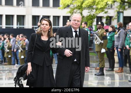 Il Principe Carlos di Borbone-Parma e Annemarie Gualthérie van Weezel ai funerali del Granduca Jean di Lussemburgo presso la Cattedrale Notre-Dame di Lussemburgo a Lussemburgo il 4 maggio 2019. Il Granduca Jean di Lussemburgo è morto alle 98, 23 aprile 2019. Foto di David Niviere/ABACAPRESS.COM Foto Stock