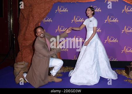 Will Smith e Naomi Scott frequentano la prima Aladdin al cinema Grand Rex di Parigi, in Francia, il 08 maggio 2019. Foto di Aurore Marechal/ABACAPRESS.COM Foto Stock