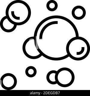 immagine vettoriale dell'icona della linea di ossigeno delle bolle Illustrazione Vettoriale